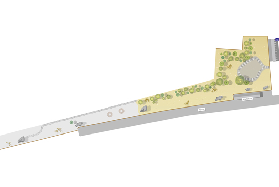 Übersicht Biodiversitäts-Anlage am Bahnhof Steinebrunn. Übersicht Biodiversitäts-Anlage am Bahnhof Steinebrunn.